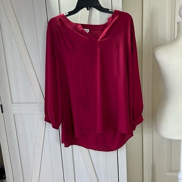 Van Heusen Red Blouse Size XL/TG - Picture 1 of 5